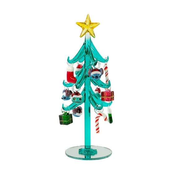 Disney Stitch Glass Table Top Tree Green 13 Pieces by Ruz