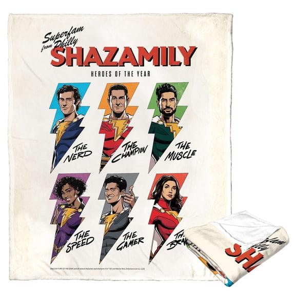 DC Shazam Shazamily Kids Silk Touch Throw Blanket