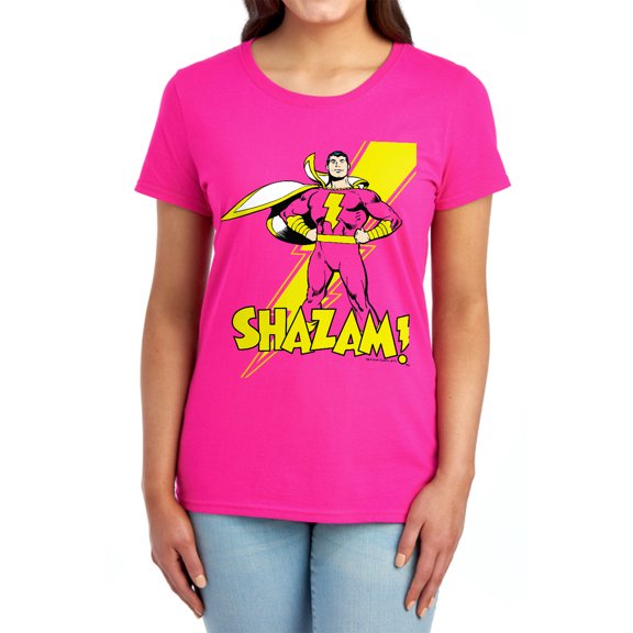 DC Shazam! Women's T Shirt, Hot Pink, Small