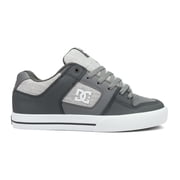 DC Shoes Mens PURE Skate Shoe Grey/White - DC01782030-GRYWHT