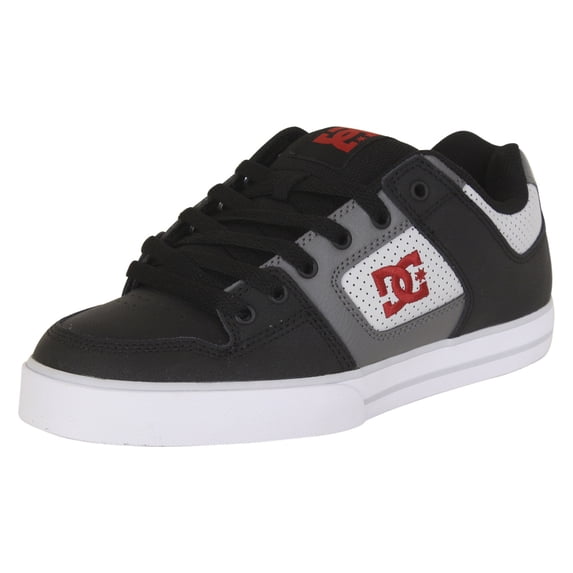 DC Shoes Men's Pure Black/Grey/Red Skateboarding Sneakers Shoes Sz: 9