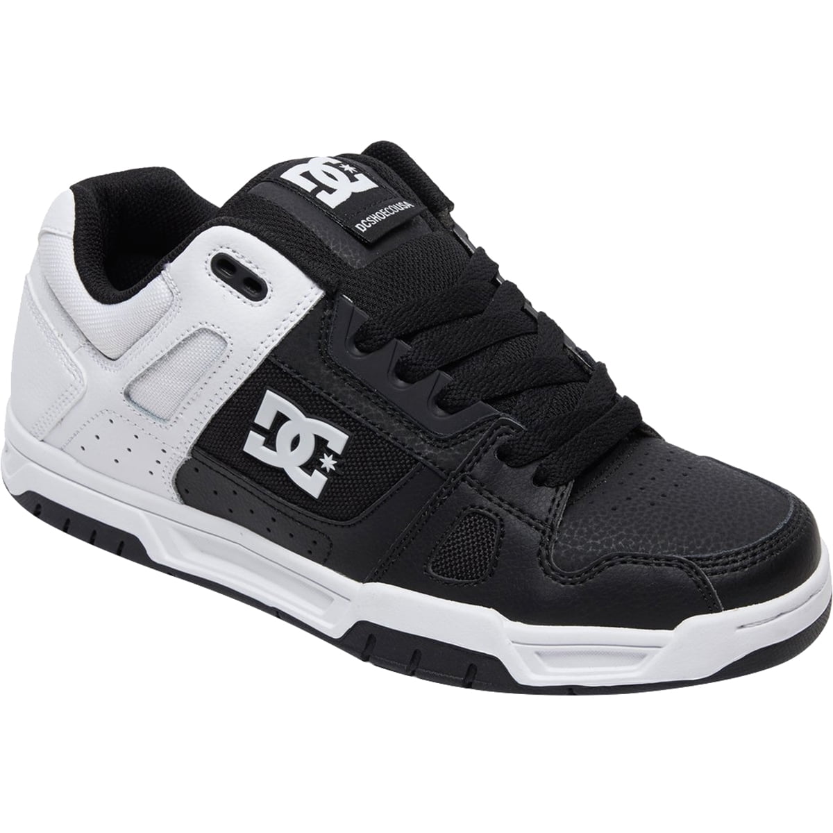 DC Shoes Men's Stag Shoes White/Black/White Print - 320188-WBW DC Shoes Men's Stag Shoes White/Black/White Print - 320188-WBW