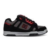 DC Shoes Mens Stag Skate Shoe Black/Grey/Red - DC01813009-BKGYRD