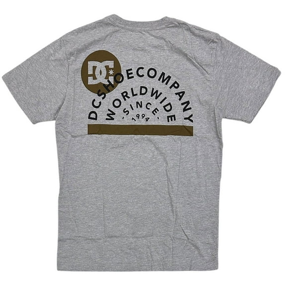 DC Shoes Men's T-Shirt Worldwide Since 1994 Short Sleeve Crewneck Tee (Small, Heather Grey)