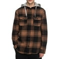 thumbnail image 1 of DC Shoes Mens Runnel Flannel Long Sleeve Hooded Shirt, 1 of 1