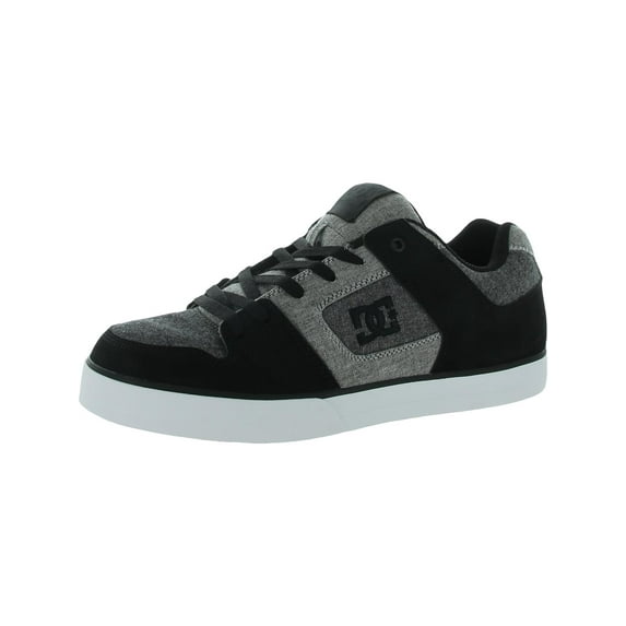 DC Shoes Pure Men's Leather Classic Skateboarding Sneakers Black Size 12.5