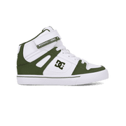 DC Shoes Unisex Pure Hi Top EV Skate Shoe White/Olive - DC01795301-WHTOLV