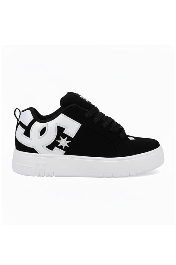 s Women's COURT GRAFFIK Skate Shoe Black/Grey - DC02422004-BLKGRY