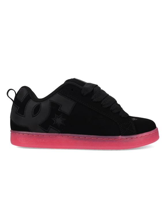 s Women's COURT GRAFFIK Skate Shoe Black/Pink - DC02894001-BLK