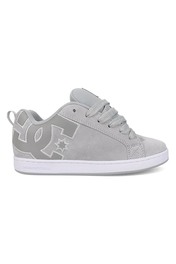 s Women's COURT GRAFFIK Skate Shoe Grey/Silver - DC02222025-GRYSLV