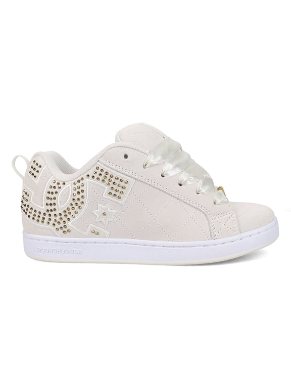 s Women's COURT GRAFFIK Skate Shoe Off White/Gold - DC01666102-OFWHGD