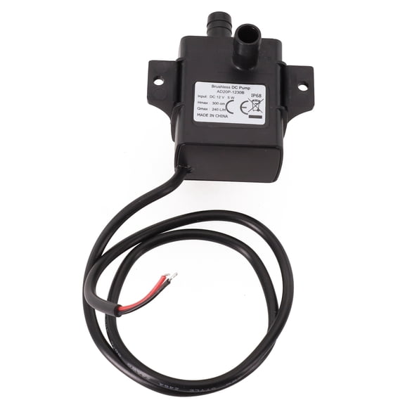 DC Silent Submersible Pump 12V Brushless Waterproof Centrifugal Pump for Aquariums, Pet Water Supply and Hydroponics, 300cm Max Lift 240L/H
