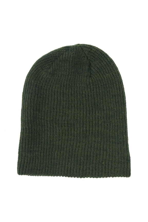 DC Shoes Men's Knitted Skull Beanie ~ DC Skully green