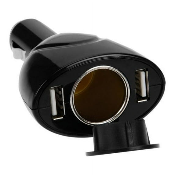 DC Socket Car Charger for T-Mobile REVVL 5G/4/Plus Phones - 2-Port USB Power Adapter Vehicle Plug-in Black P8V Compatible With T-Mobile REVVL 5G/4/Plus Models