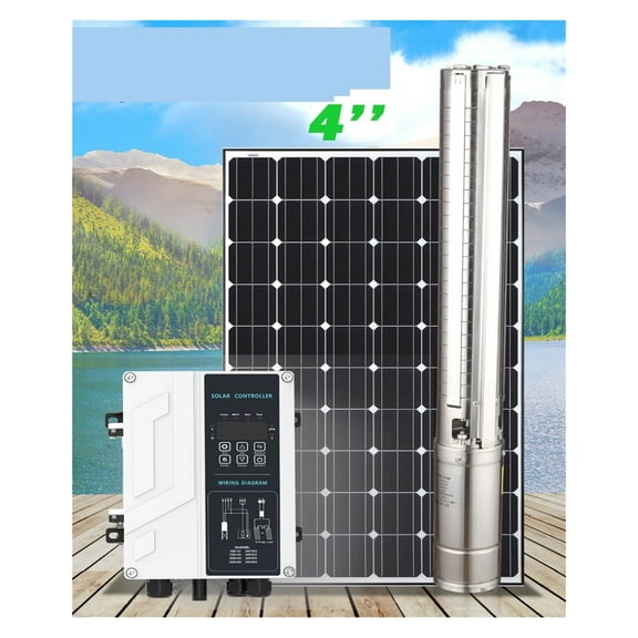 DC Solar Panel Borehole Water Pump Set For Agriculture 4'' 70M Solar Motor Submersible Irrigation Pumping System ,High Quality Solar Fountain Water Pump Kit