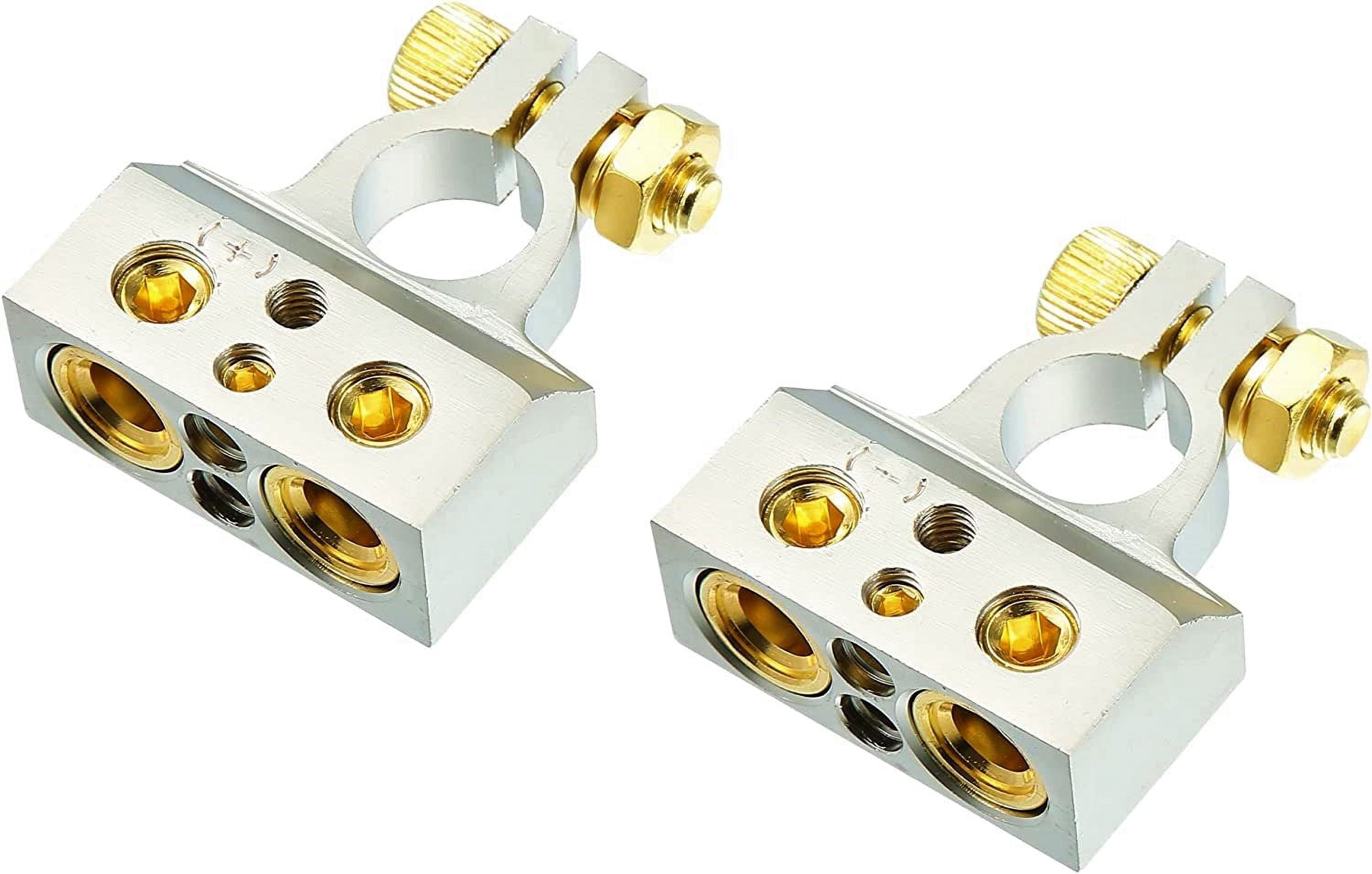 DC Sound DBTC300PN 0/2/4/6/8 AWG Single Positive & Negative Power Battery Terminal Connectors ChromeDC Sound DBTC300PN 0/2/4/6/8 AWG Single Positive & Negative Power Battery Terminal Connectors Chrome