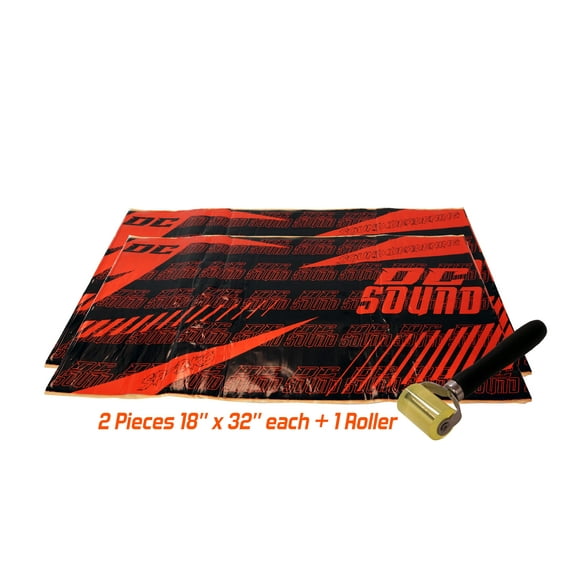 DC Sound SP-BK2 2 Sheets 18" x 32" Sound Deadening Noise Insulation Vibration Dampening Material Bulk Kit +Roller