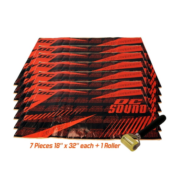 DC Sound SP-BK7 7 Sheets 18" x 32" Sound Deadening Noise Insulation Vibration Dampening Material Bulk Kit +Roller