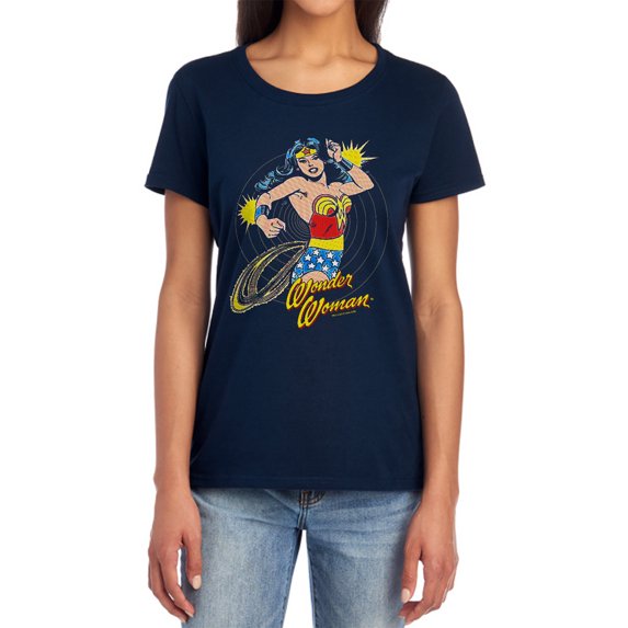 DC Spinning Women's T Shirt, Navy, X-Large