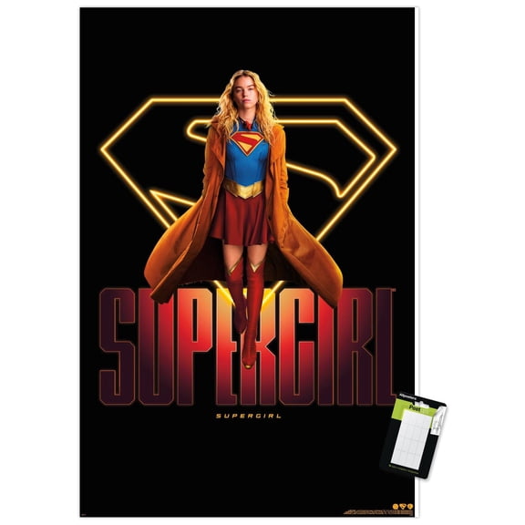 DC Studios Supergirl (2026) - Neon Supergirl Logo Wall Poster, 22.375" x 34"