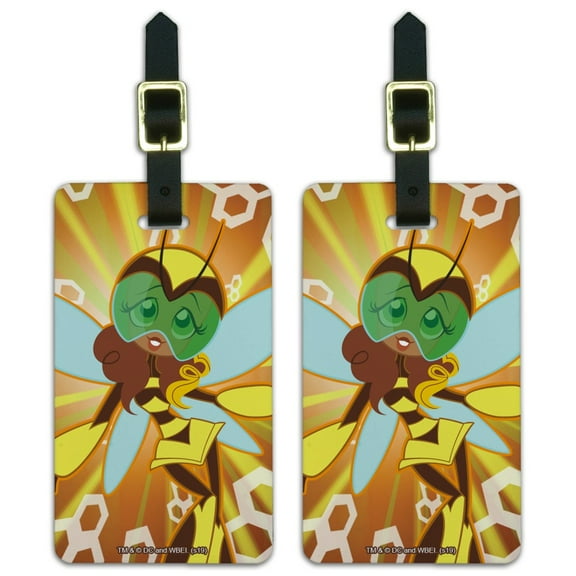 DC Super Hero Girls Bumblebee Luggage ID Tags Suitcase Carry-On Cards - Set of 2