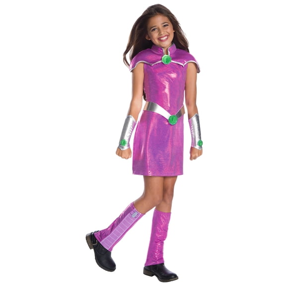 DC Super Hero Girls Starfire Deluxe Costume for Kids by Rubies, Girls Large