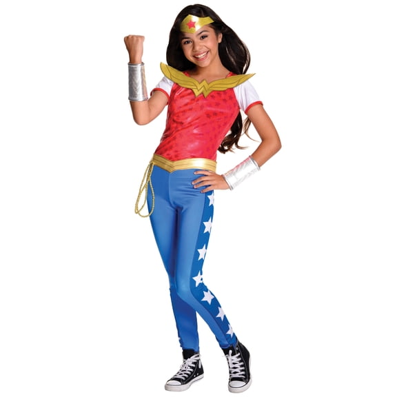 DC Super Hero Girls Deluxe Wonder Woman Costume for Kids by Rubies, Girls Small