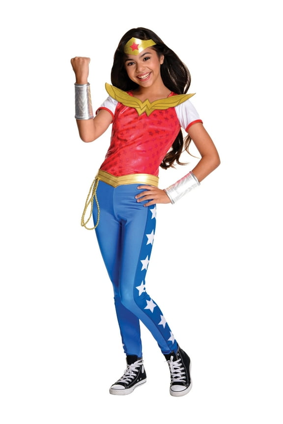DC Super Hero Girls Deluxe Wonder Woman Costume for Kids by Rubies, Girls Small
