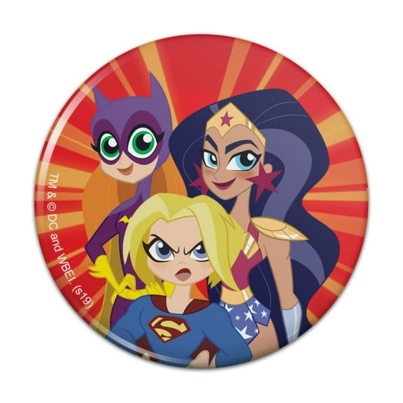 DC Super Hero Girls Girl Group Kitchen Refrigerator Locker Button Magnet