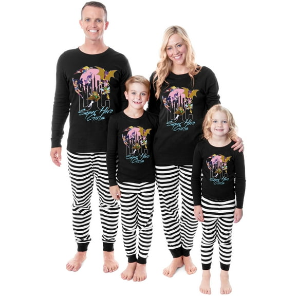DC Super Hero Girls Girl Power Cityscape Matching Family Pajama Set