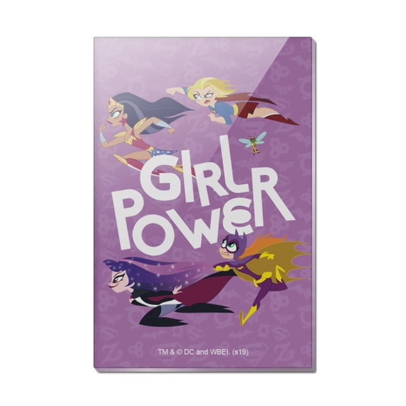 DC Super Hero Girls Girl Power Rectangle Acrylic Fridge Refrigerator Magnet