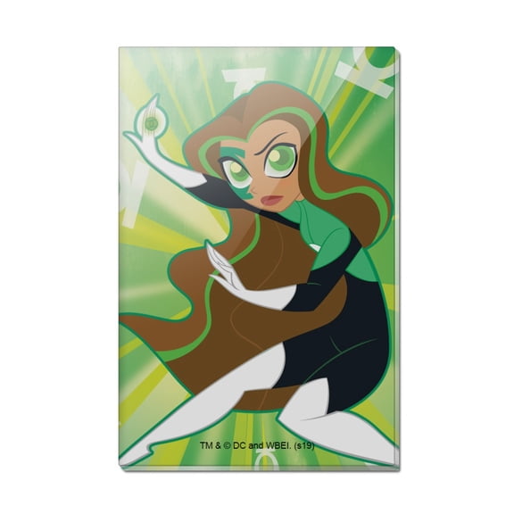 DC Super Hero Girls Green Lantern Rectangle Acrylic Fridge Refrigerator Magnet