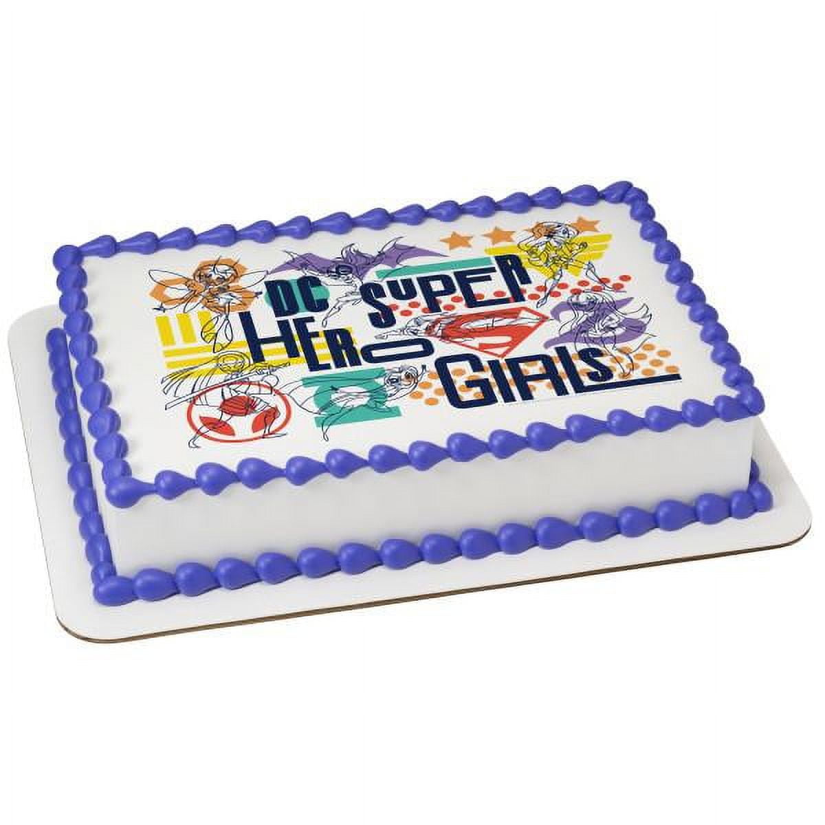 DC Super Hero Girls Justice Edible Cake Topper Image - Walmart.com
