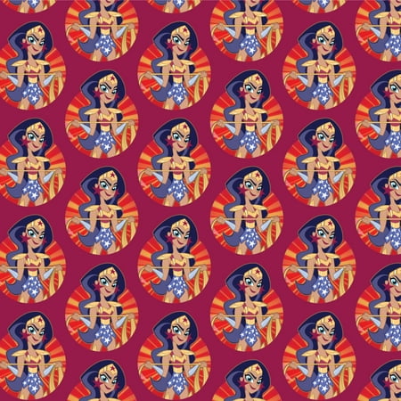 DC Super Hero Girls Wonder Woman Premium Roll Gift Wrap Wrapping Paper