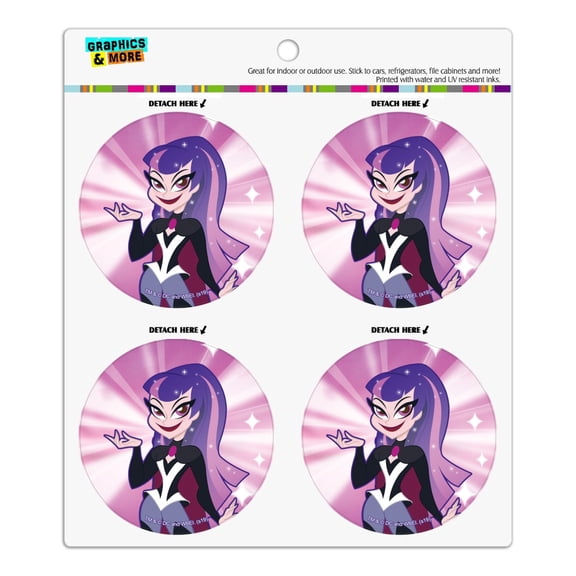 DC Super Hero Girls Zatanna Refrigerator Fridge Locker Vinyl Circle Magnet Set