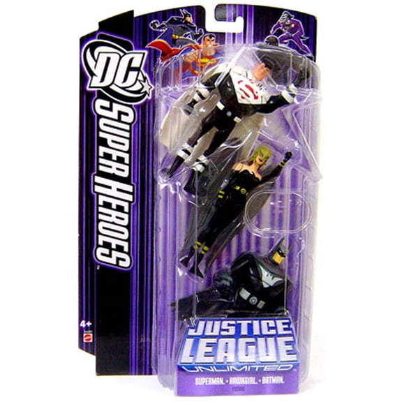 DC Super Heroes Superman, Hawkgirl & Batman Action Figures [Purple Card]