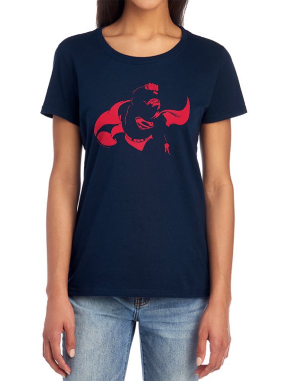 DC Super Min Women's T Shirt, Navy, Large