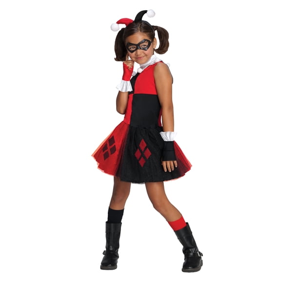 DC Super Villains Harley Quinn Tutu Costume for Toddlers by Rubies, Girls 2T-4T