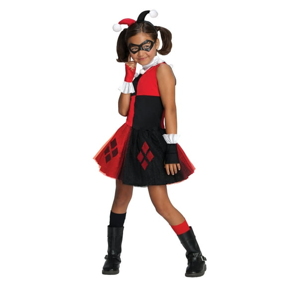 DC Super Villains Harley Quinn Tutu Costume for Kids by Rubies, Girls Medium