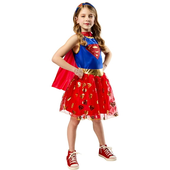 DC's Supergirl Halloween Costume for Children, Girls' Size XS (4/5), by Rubies