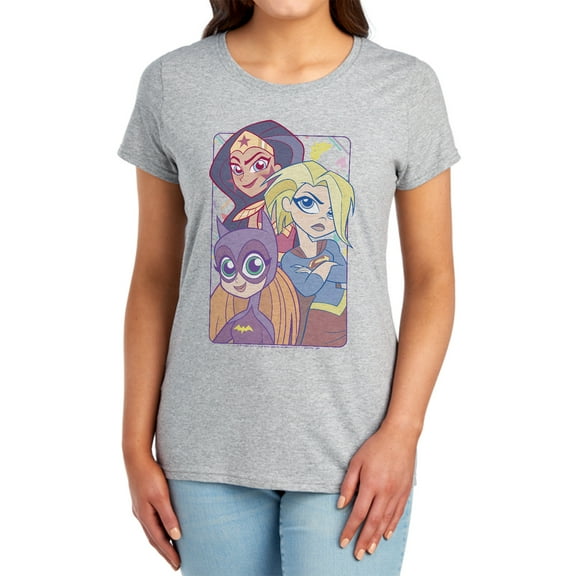DC Superhero Girls Dont Box Us in Women's T Shirt, Athletic Heather, Small