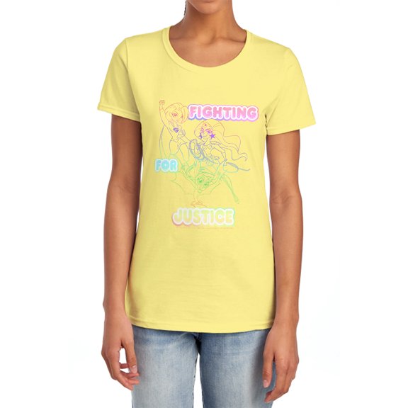 DC Superhero Girls Fighting for Justice Women's T Shirt, Banana, Medium