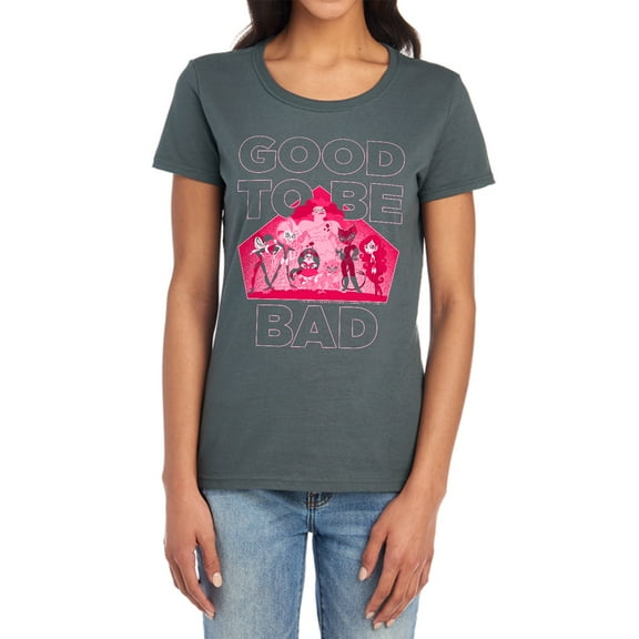 DC Superhero Girls Good to Be Bad Women's T Shirt, Charcoal, Small
