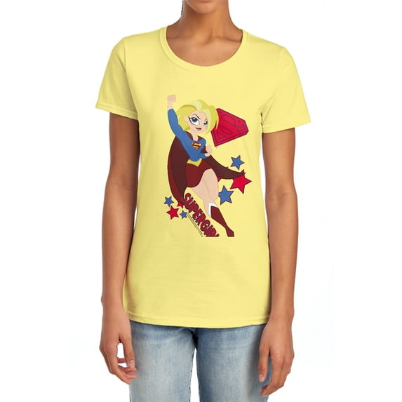 DC Superhero Girls Supergirl Women's T Shirt, Banana, Medium