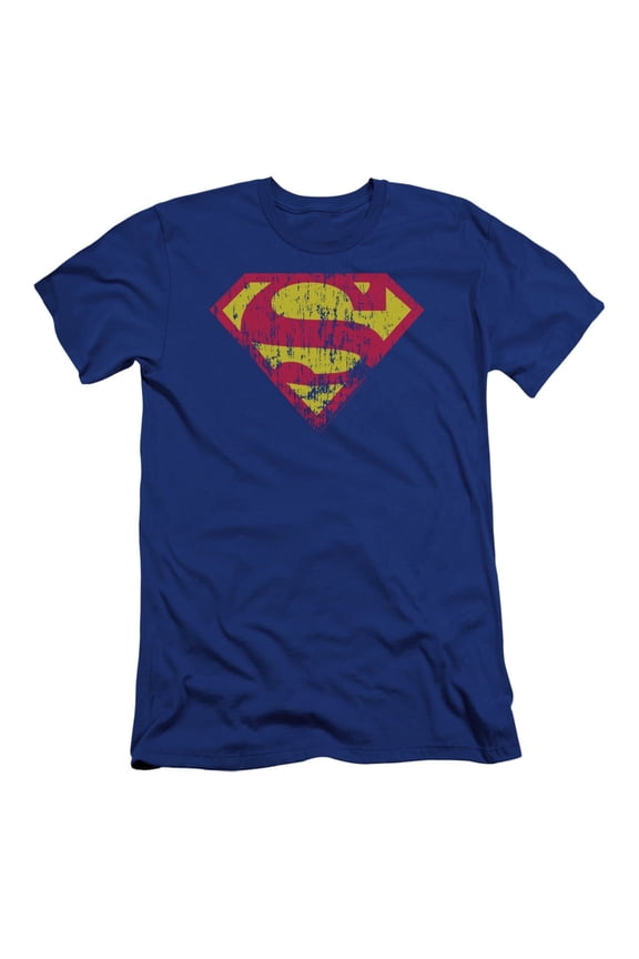 DC Comics Superman Men's Man Of Steel Distressed Logo Adult Graphic Print T-Shirt