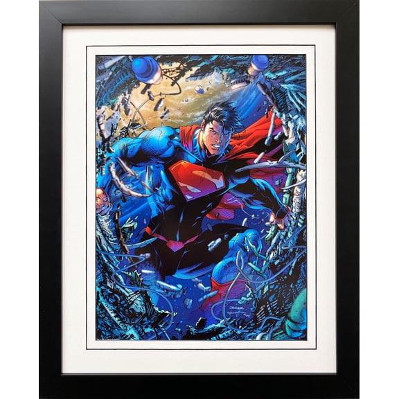 DC "Superman Unchained #1" Framed Matted Comic Book Poster Art Superman SNYDER Generic