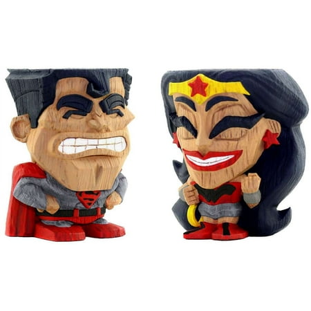 DC Teekeez Superman & Wonderwoman Collectible Figure 2-Pack (Red Son)