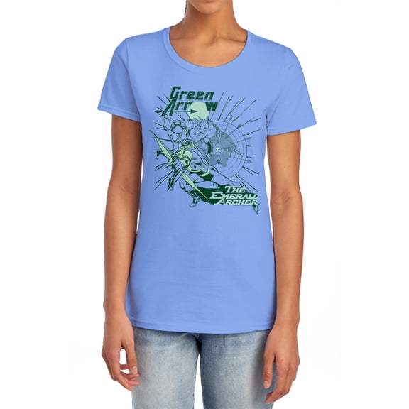 DC The Emerald Archer Women's T Shirt, Carolina Blue, Medium