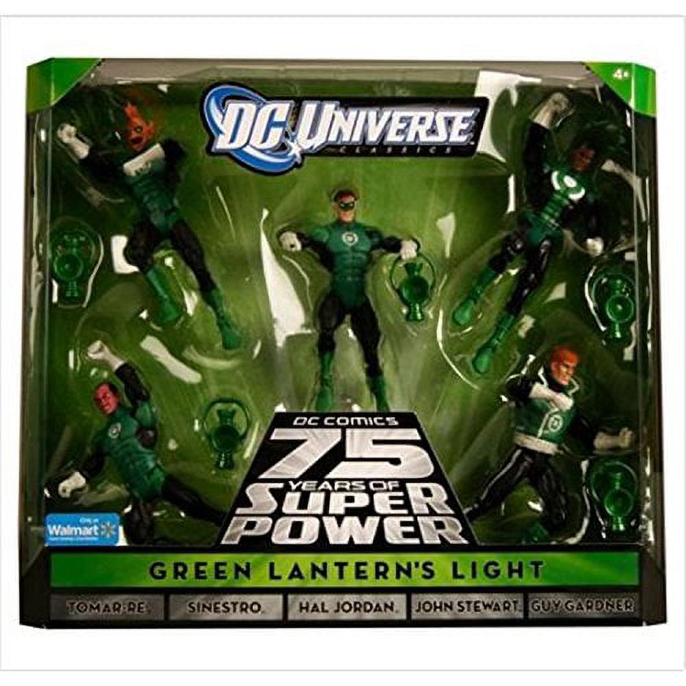 DC Universe Classics Exclusive Green Lanterns Light Action Figure 5Pack Tomar Re, Sinestro, Hal Jordan, John Stewart Guy Gardner - image 1 of 5