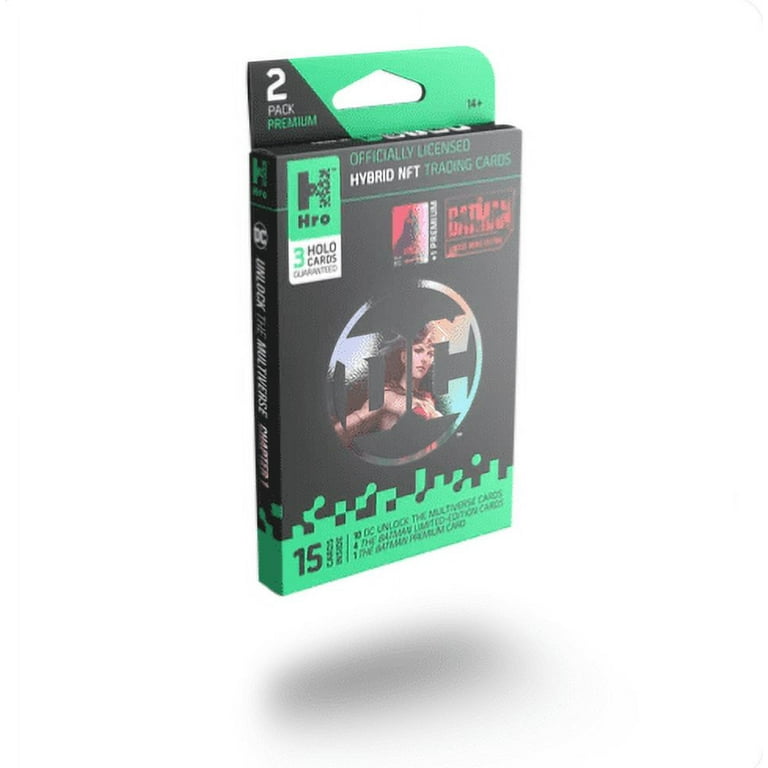 DC Unlock The Multiverse 2-Pack Premium Booster Box | Chapter 1 Hro Hybrid NFT Trading Cards, 15 Cards, Black (10031946) DC Unlock The Multiverse 2-Pack Premium Booster Box | Chapter 1 Hro Hybrid NFT Trading Cards, 15 Cards, Black (10031946)